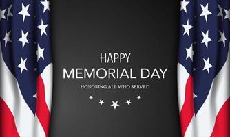 Memorial Day Background Design. Vector Illustration.