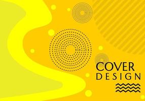diseño de portada amarilla con estilo geométrico abstracto. diseño de pancartas y carteles vector