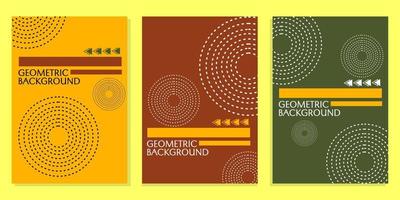 set of cover designs in orange, red, and green colors in a modern and dynamic abstract style. suitable for book cover templates, reports, presentations vector