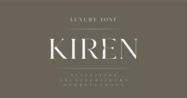 Elegant and luxury alphabet letters font and number. serif Classic elegant Lettering Minimal Fashion Designs. Typography fonts regular uppercase . vector illustration