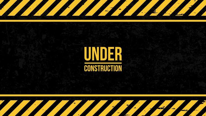 Under construction background with black and yellow stripes vector ilustration