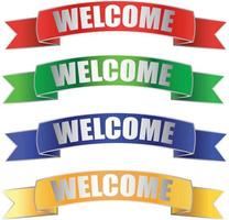 Welcome banner flag Vector Graphics