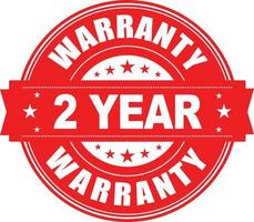 2 Year warranty stamp vector logo image