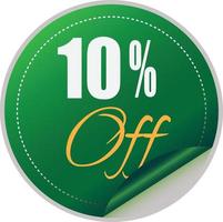 10 percentage  off discount promotion sale for your unique selling poster vector