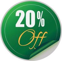 20 percentage  off discount promotion sale for your unique selling poster vector
