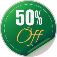 50 percentage  off discount promotion sale for your unique selling poster vector