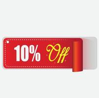 10 percentage off Sale tag vector badge template