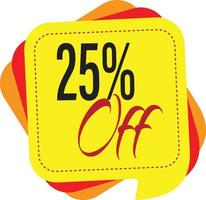 25 Percentage discount icon template design illustration vector