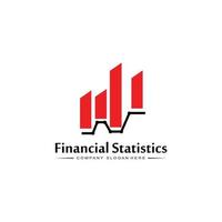 Logo Statistics Finance Marketing business trend analysis vector