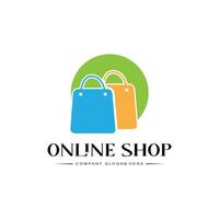 shopping cart and bag logo vector