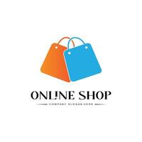 shopping cart and bag logo
