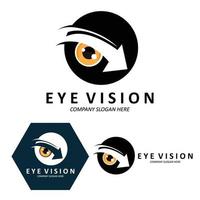 Eyes Logo Design, Vision of the World, vector illustration of organs