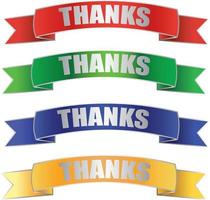 Thanks banner flag Vector Graphics