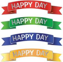 Happy day banner flag Vector Graphics