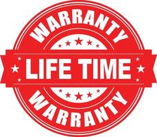 Life Time warranty stamp vector logo image