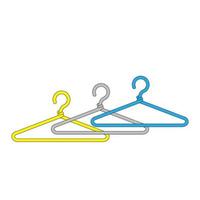 vector illustration of hanger icon flat color design