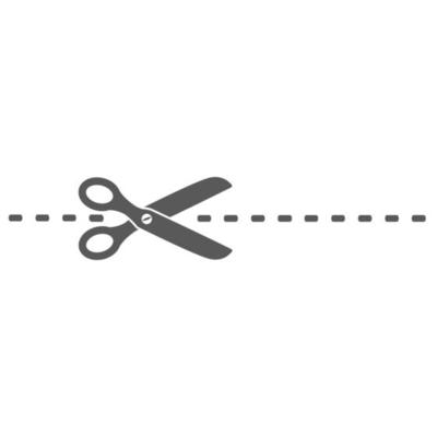 White Scissors Icon Cutting Dotted Points Stock Vector (Royalty Free)  1793062750