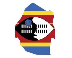 eswatini bandera nacional áfrica emblema mapa icono vector ilustración diseño abstracto elemento