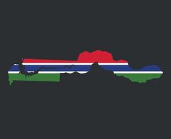 gambia bandera nacional áfrica emblema mapa icono vector ilustración diseño abstracto elemento