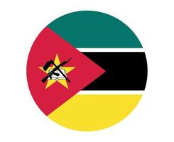 Mozambique Flag National Africa Emblem Icon Vector Illustration Abstract Design Element