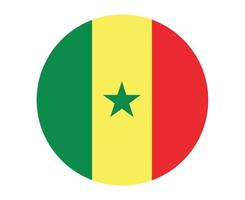 senegal bandera nacional áfrica emblema icono vector ilustración diseño abstracto elemento