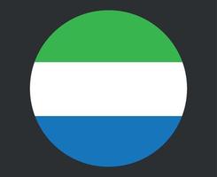 Sierra Leone Flag National Africa Emblem Icon Vector Illustration Abstract Design Element