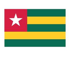 Togo Flag National Africa Emblem Symbol Icon Vector Illustration Abstract Design Element