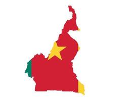 Cameroon Flag National Africa Emblem Map Icon Vector Illustration Abstract Design Element