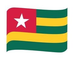 togo bandera nacional áfrica emblema icono de cinta ilustración vectorial elemento de diseño abstracto vector