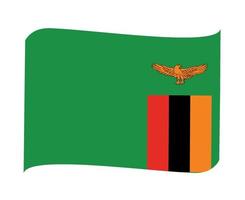 zambia bandera nacional áfrica emblema cinta icono vector ilustración diseño abstracto elemento