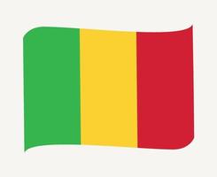 mali bandera nacional áfrica emblema cinta icono vector ilustración diseño abstracto elemento