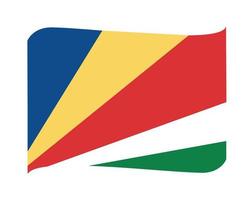 seychelles bandera nacional áfrica emblema cinta icono vector ilustración diseño abstracto elemento