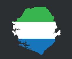 sierra leona bandera nacional áfrica emblema mapa icono vector ilustración diseño abstracto elemento