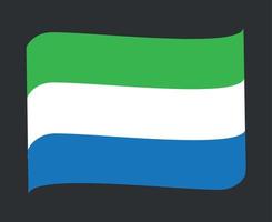 sierra leona bandera nacional áfrica emblema cinta icono vector ilustración diseño abstracto elemento