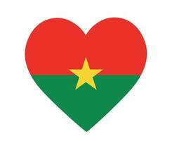 burkina faso bandera nacional áfrica emblema corazón icono vector ilustración diseño abstracto elemento