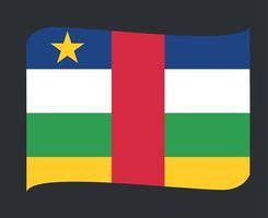 bandera de la república centroafricana emblema nacional de áfrica icono de cinta ilustración vectorial elemento de diseño abstracto vector