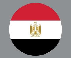Egypt Flag National Africa Emblem Icon Vector Illustration Abstract Design Element