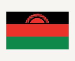 Malawi Flag National Africa Emblem Symbol Icon Vector Illustration Abstract Design Element