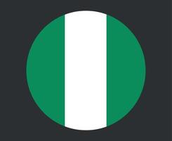 bandera de nigeria emblema nacional de áfrica icono ilustración vectorial elemento de diseño abstracto vector