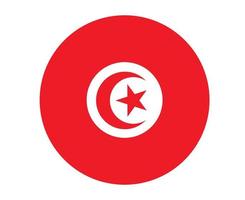 Tunisia Flag National Africa Emblem Icon Vector Illustration Abstract Design Element