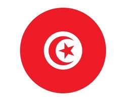 Tunisia Flag National Africa Emblem Icon Vector Illustration Abstract Design Element