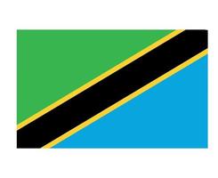 Tanzania Flag National Africa Emblem Symbol Icon Vector Illustration Abstract Design Element
