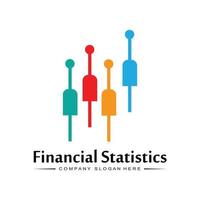 logotipo estadísticas finanzas marketing negocios análisis de tendencias vector