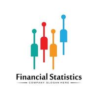 Logo Statistics Finance Marketing business trend analysis vector