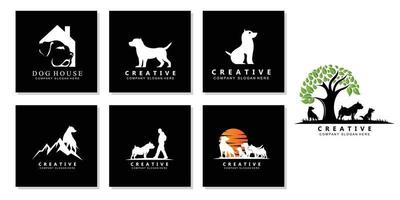 dog logo icon vector, loyal and cute animal, inspiration, template vector