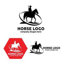 vector de logotipo de caballo, evento deportivo mundial, carreras de velocidad, ilustración de diseño animal