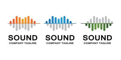 Simple music sound logo vector icon