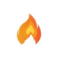 red smoldering fire icon vector logo, classic retro design