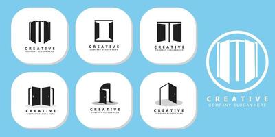 open door logo design simple vector illustration