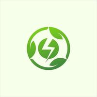 Modern renewable energy logo illustration design for your company or business vector